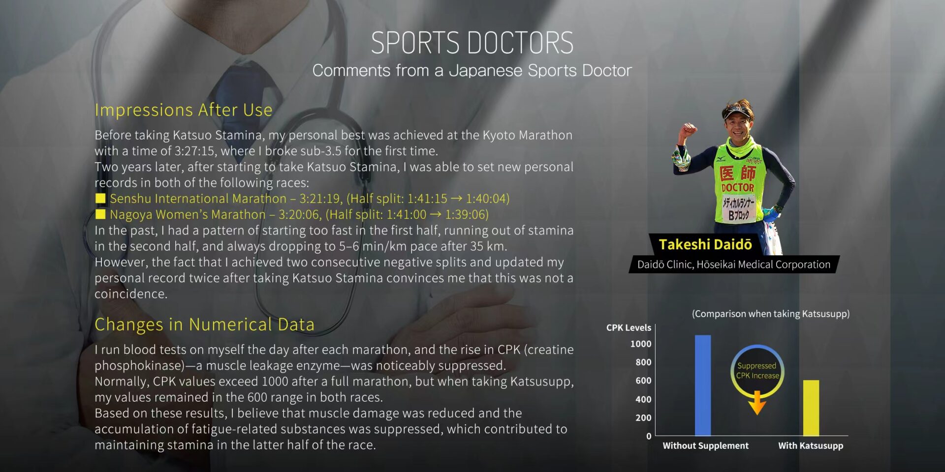 katsuo stamina comment from japanese sports doctor